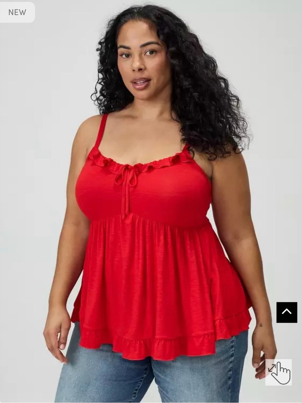 torrid Bright Red Ruffle Trim Cami - Picture 7 of 7